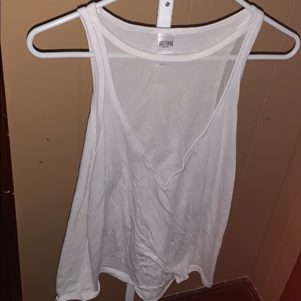 Victoria secret workout mesh & white tank top